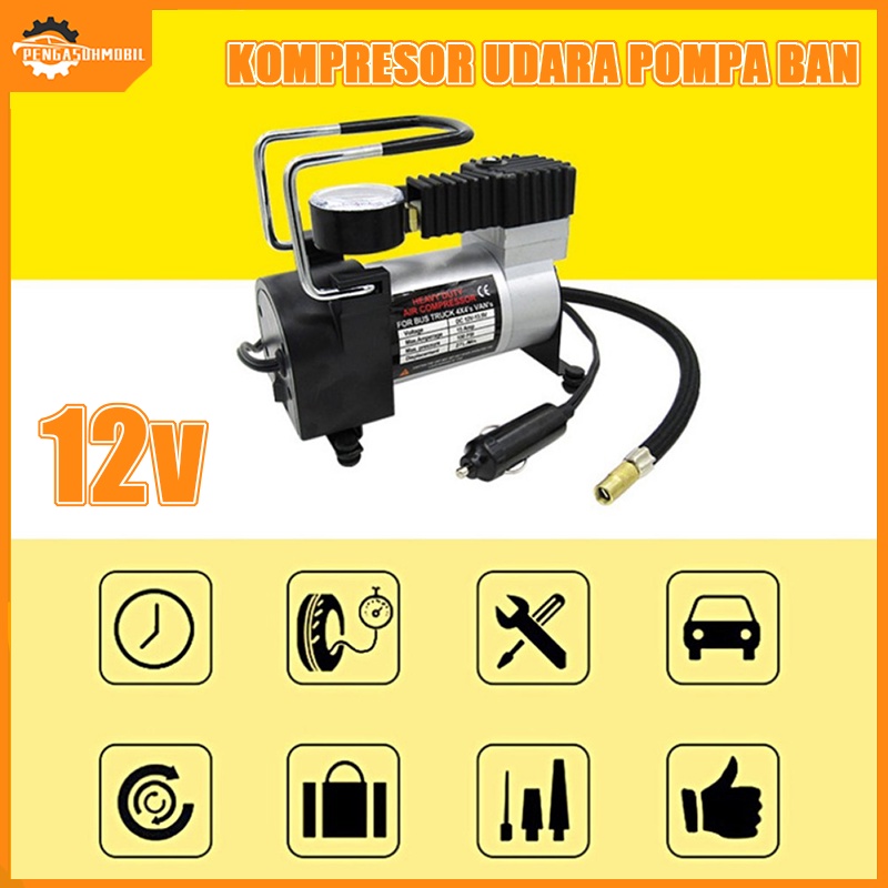 Kompresor Udara Pompa Ban/Kompresor Pompa Angin Ban Mobil Heavy/Portable Pompa Angin Ban Motor Mobil/C0MPRESSOR AIR DC 12V/pompa Elektrik Mini/Paket Compressor Mini Listrik/Duty Air Compressor/pompa Mobil Elektrik