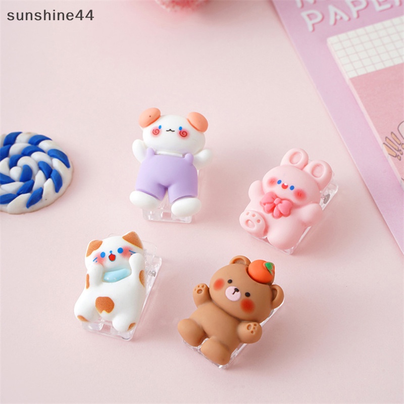 Toserbaunshine 4pcs/set alfinute galihook galihlip alfinartoon alfinnimal intipear umakuunny mustofacrylic erkaplip erkapecorative suketcrapbook suketool nayahtudent gribisktop stapelccessories nayah