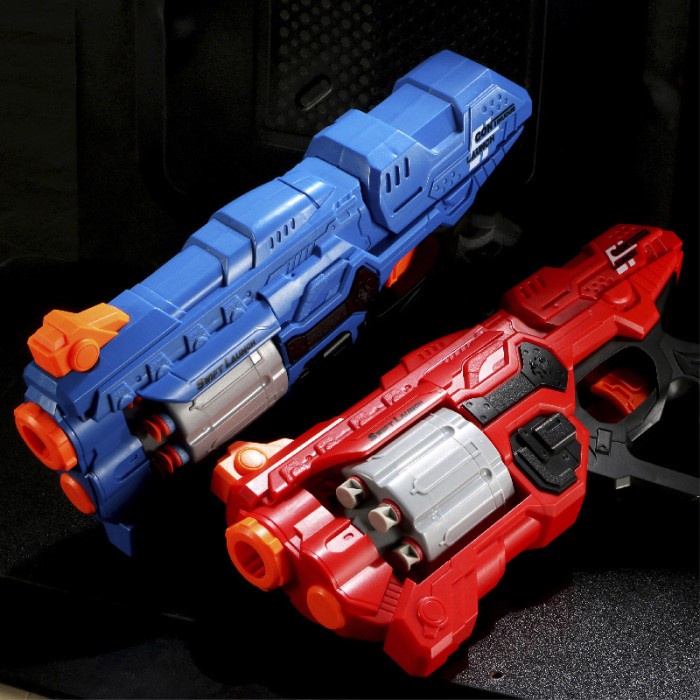 Mainan Tembakan Softgun Peluru Busa Spin Barrel