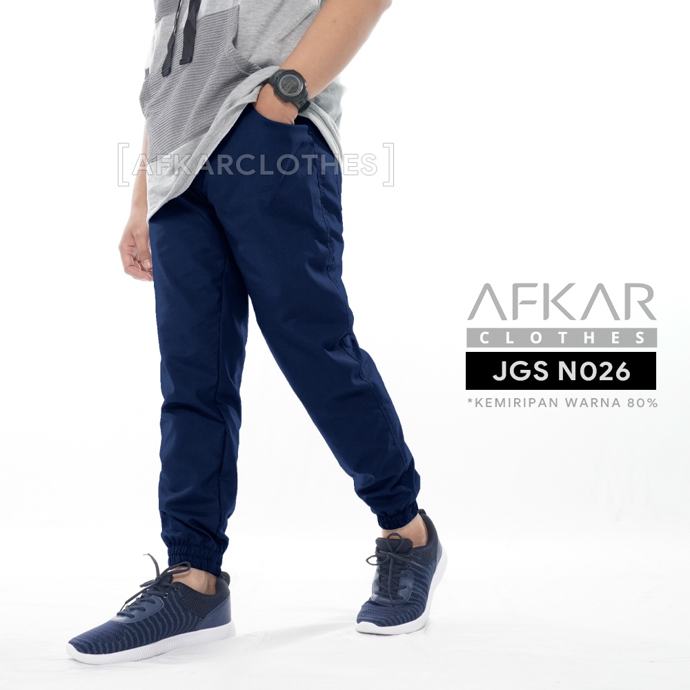 SALE Celana Joger Pria Jogger Pants JGS Navy AFKAR