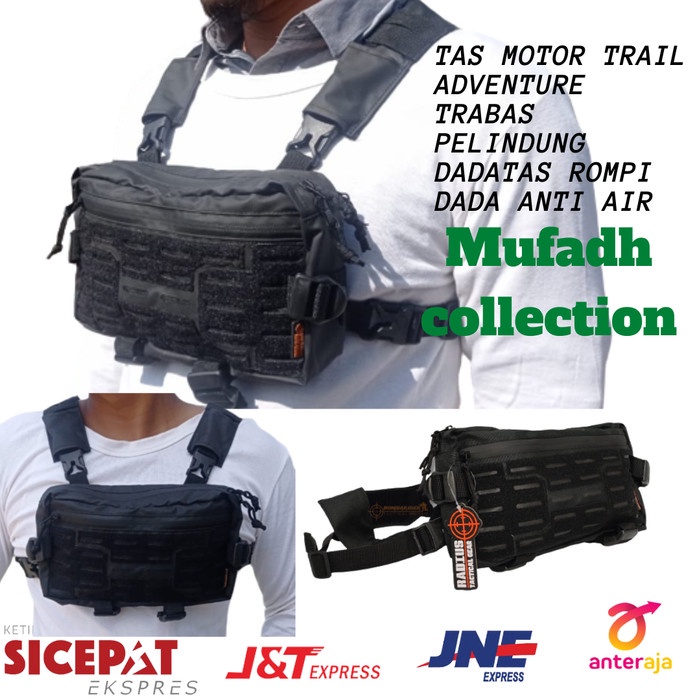 TAs Pelindung Dada Pengendara Motor Rompi Model Tas Dada Multifungsi