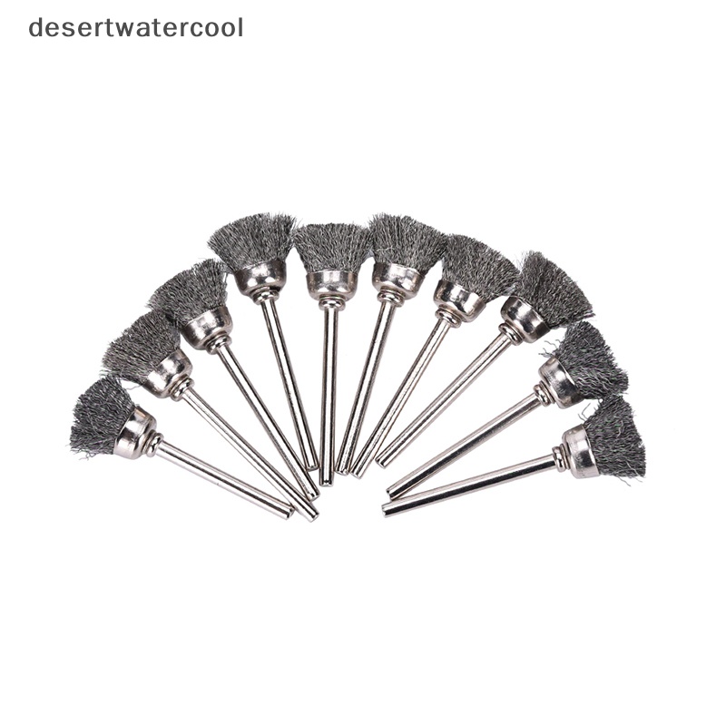 Deid 10PCS Stainless Steel Wire Cup Sikat Mini Cocok Dremel Rotary Alat Aksesori 13mm Martijn