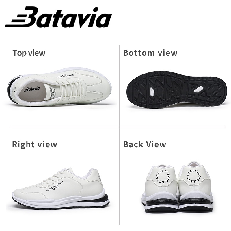 BATAVIA Pria olahraga Shoes Impor white Pria olahraga coffee sepatu Sneakers sepatu sekolah Sepatu Pria Original Sneakers Putih Casual Running Travelling Sepatu Cowok Dewasa Kerja Kasual Outdoor Sekolah Sport J16