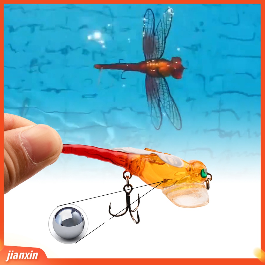 (In Stock) 7.5cm /6.2g Dragonfly Umpan Pancing Buatan Permukaan Air Lalat Merangkak Umpan Bionic Untuk Angling