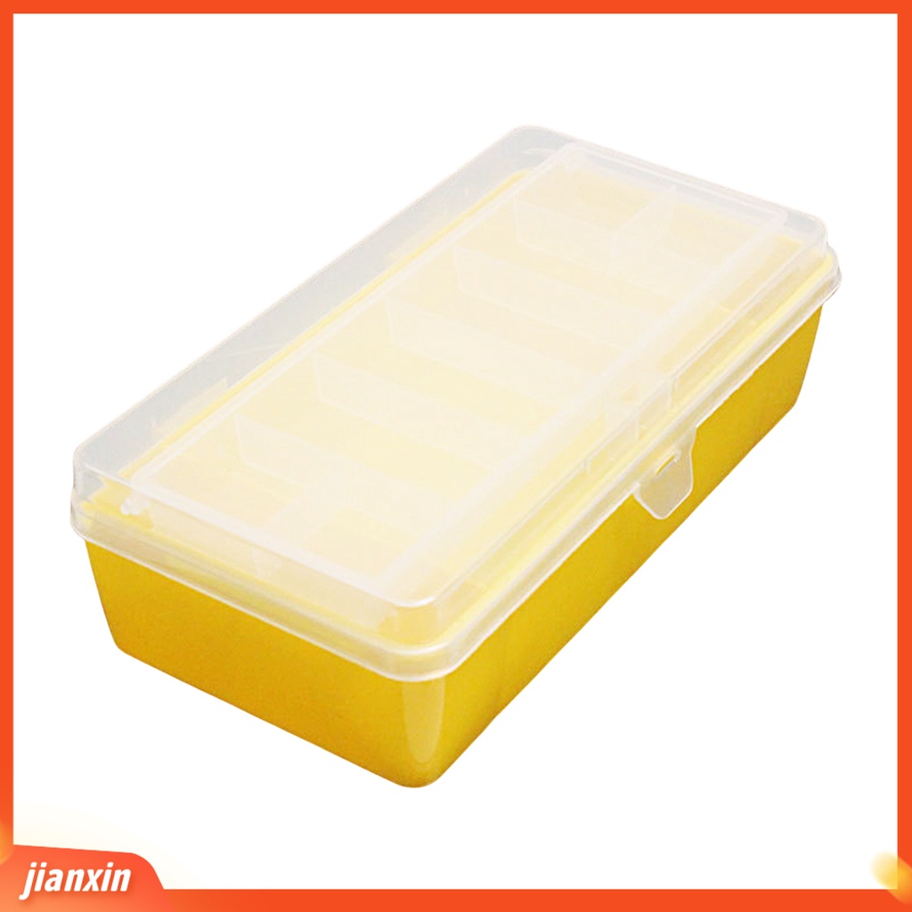 (In Stock) Kotak Umpan Pancing Double-layers Dipertinggi Multifungsi Transparan Portabel Penyimpanan Alat Plastik Heavy Duty Umpan Tackle Container Box Untuk Memancing