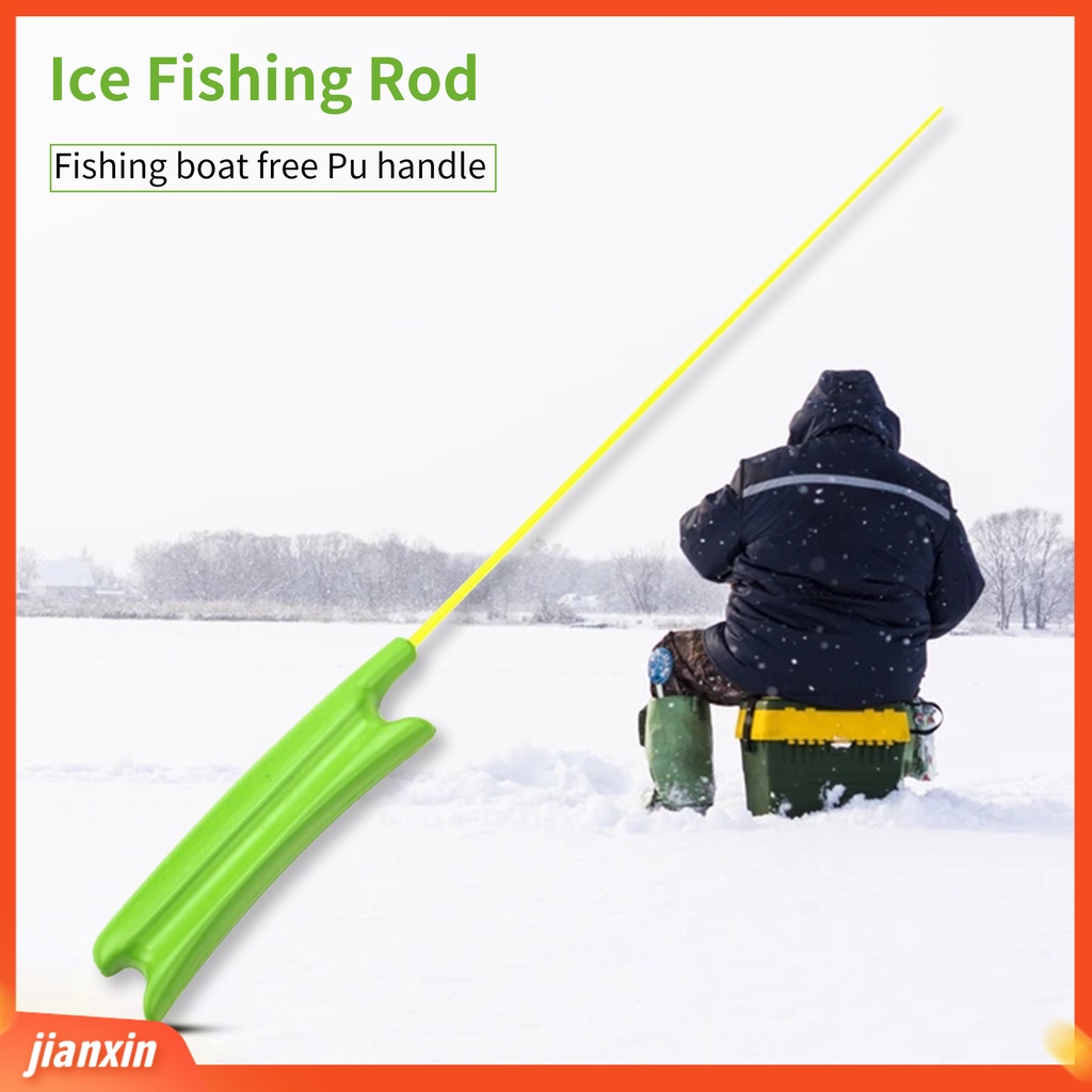 (In Stock) EVA Ice Fish Rod Solid Small Handle Tiang Pancing Es Kekuatan Tinggi Untuk Angling