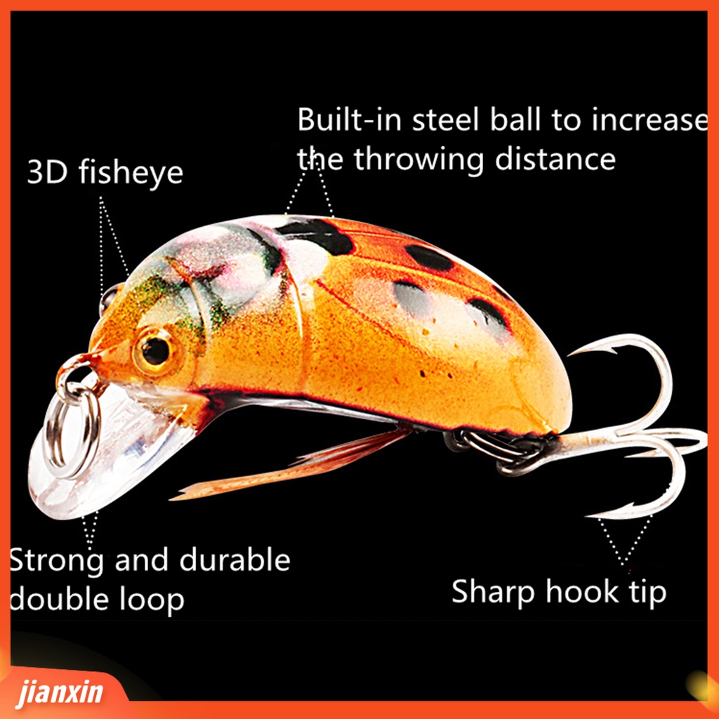 (In Stock) 3.8cm /4.1g Mengambang Umpan Pancing 3D Mata Warna Terang Anti Korosi Ikan Kecil Umpan Memancing Aksesori