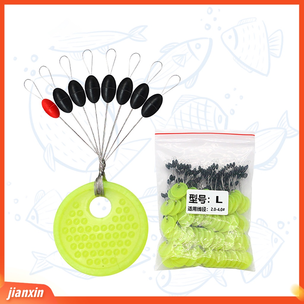 (In Stock) 100groups Oval Karet Konsentrisitas Tinggi Memancing Space Beans Sea Carp Fly Fishing Floating Stoppers Fishing Tackle