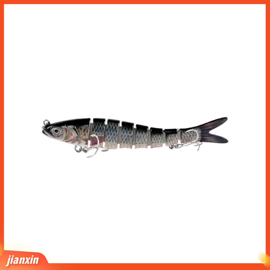 (In Stock) 14cm 27g Ekor Runcing Buatan Multi Jointed 8segments Fishing Lure Dengan Pengait