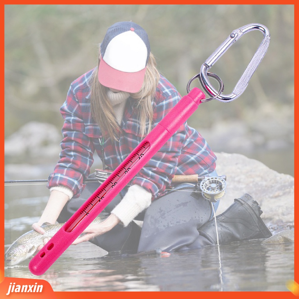 (In Stock) Termometer Memancing Dengan Gesper Metal Pengukur Suhu Alat Pengukur Suhu Memancing Portabel Untuk Di Luar Ruangan