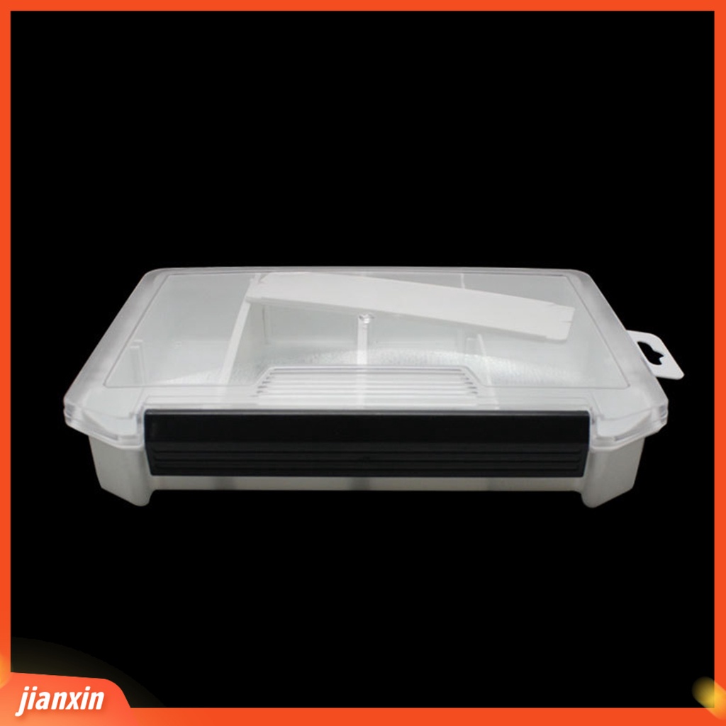(In Stock) Kotak Umpan Multicolor Dua Sisi Plastik Single Layer Fishing Tackle Box Bag Untuk Memancing