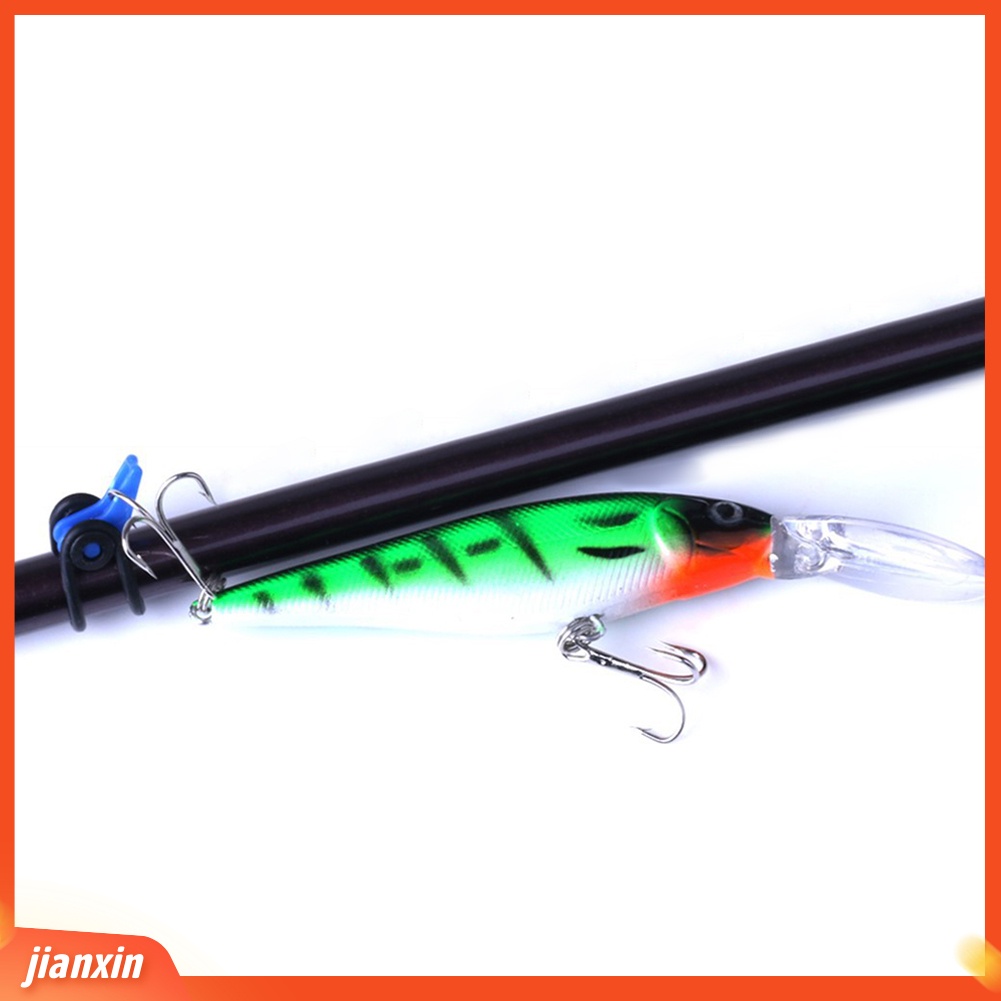 (In Stock) 10Pcs Pengait Tongkat Pancing Adjustable Keeper Lure Umpan Jig Holder Dengan Cincin Karet