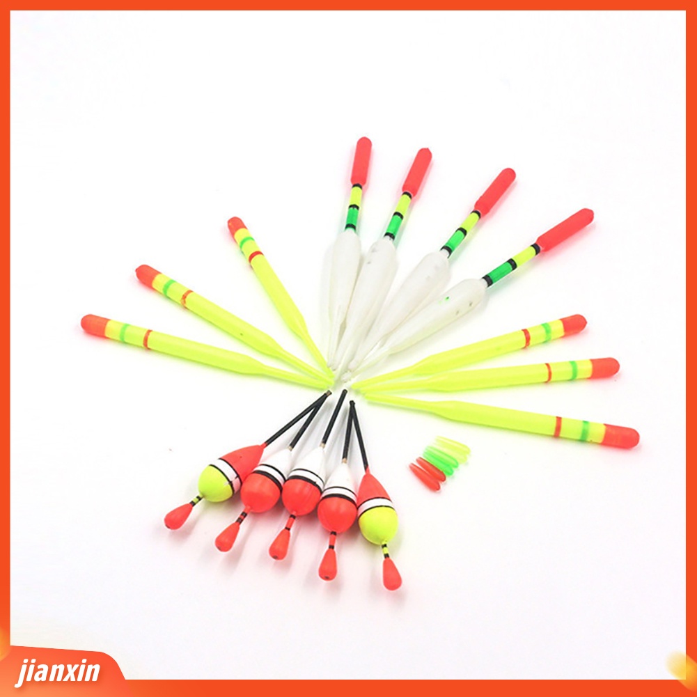 (In Stock) 15 Pcs Vertikal Profesional Memancing Umpan Mengapung Bobber Batang Slip Drift Tabung Set