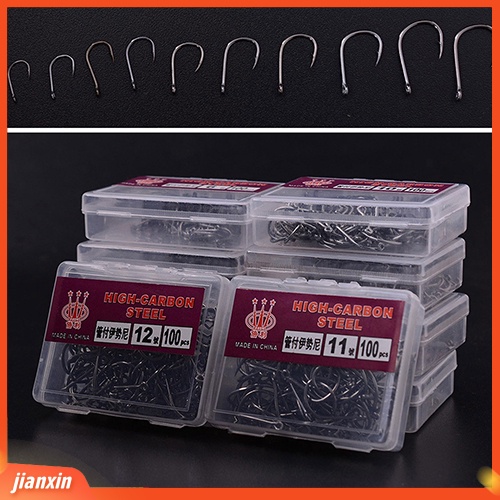 (In Stock) 1000pcs 10ukuran Umpan Ikan Pancing Diasah Hook Fishhook Tackle Jig Dengan Kotak