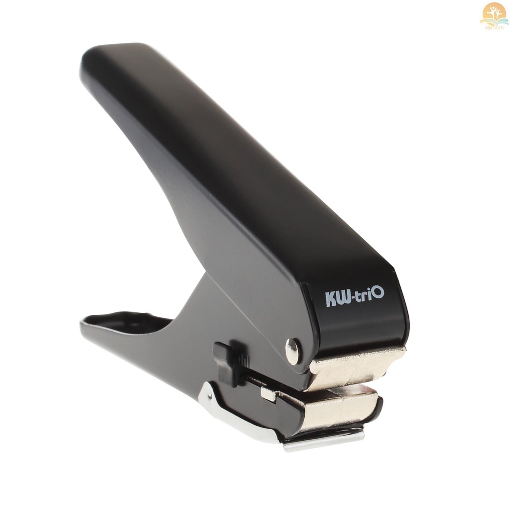 In Stock KW-triO Heavy-Duty Slot Metal Single Hole Puncher 1-Hole Paper Punch Kapasitas 10lembar Untuk ID Card PVC Slot Foto Dan Paper Chipboard Dokumen Proyek Seni Kantor Sekolah H