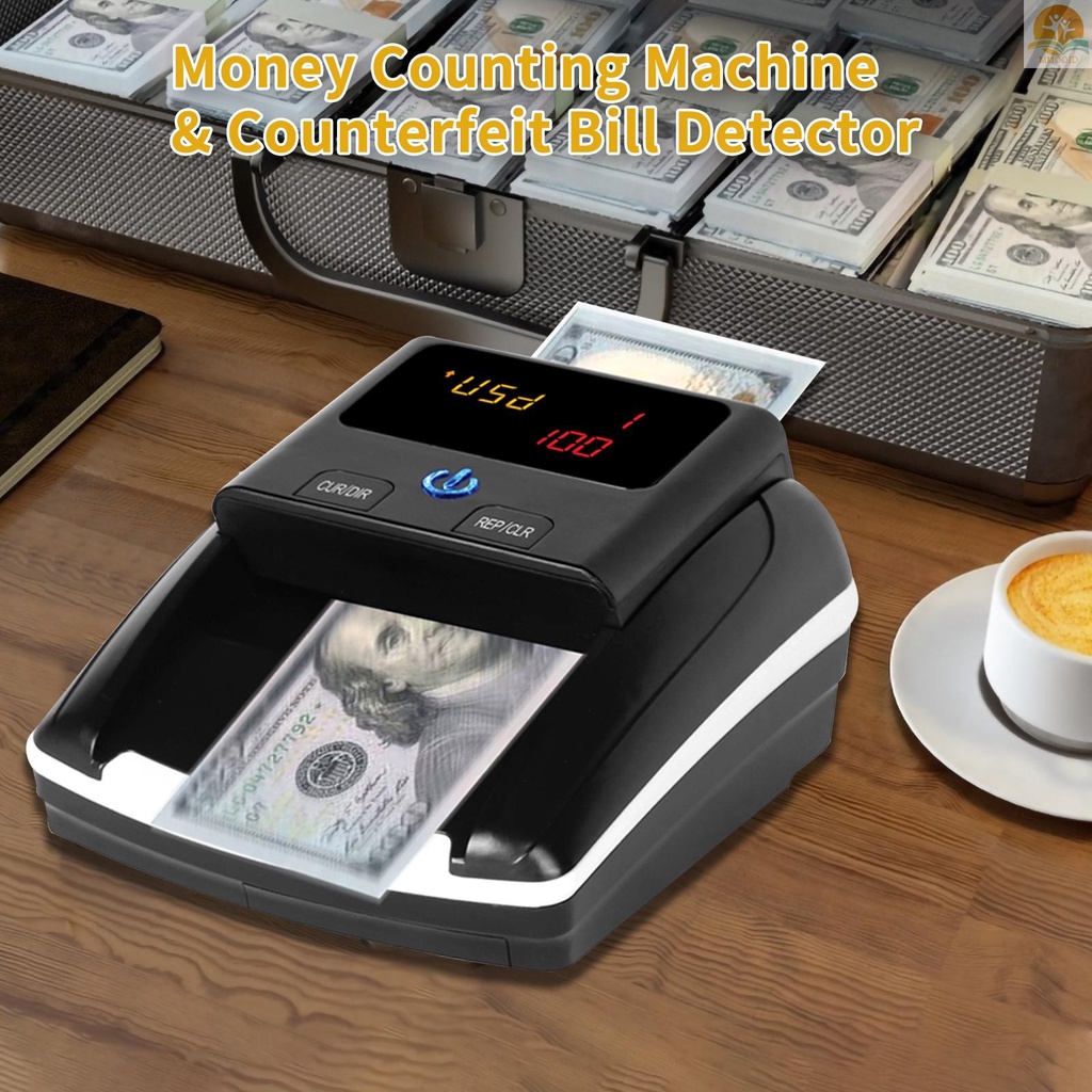 In Stock Bisofice Portable Mini Money Counter Pendeteksi Tagihan Palsu Deteksi Uang Otomatis By UV MG IR Gambar Kertas Kualitas Ukuran Tebal Untuk Dollar EURO US Cocok Untuk Sho