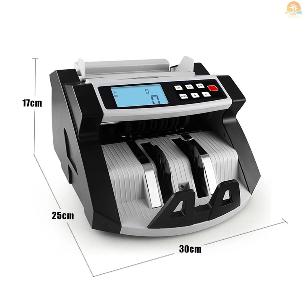 In Stock Otomatis Multi-Currency Cash Uang Kertas Money Bill Counter Mesin Hitung LCD Display Dengan UV MG Pendeteksi Palsu Untuk EURO Dolar As AUD Pound