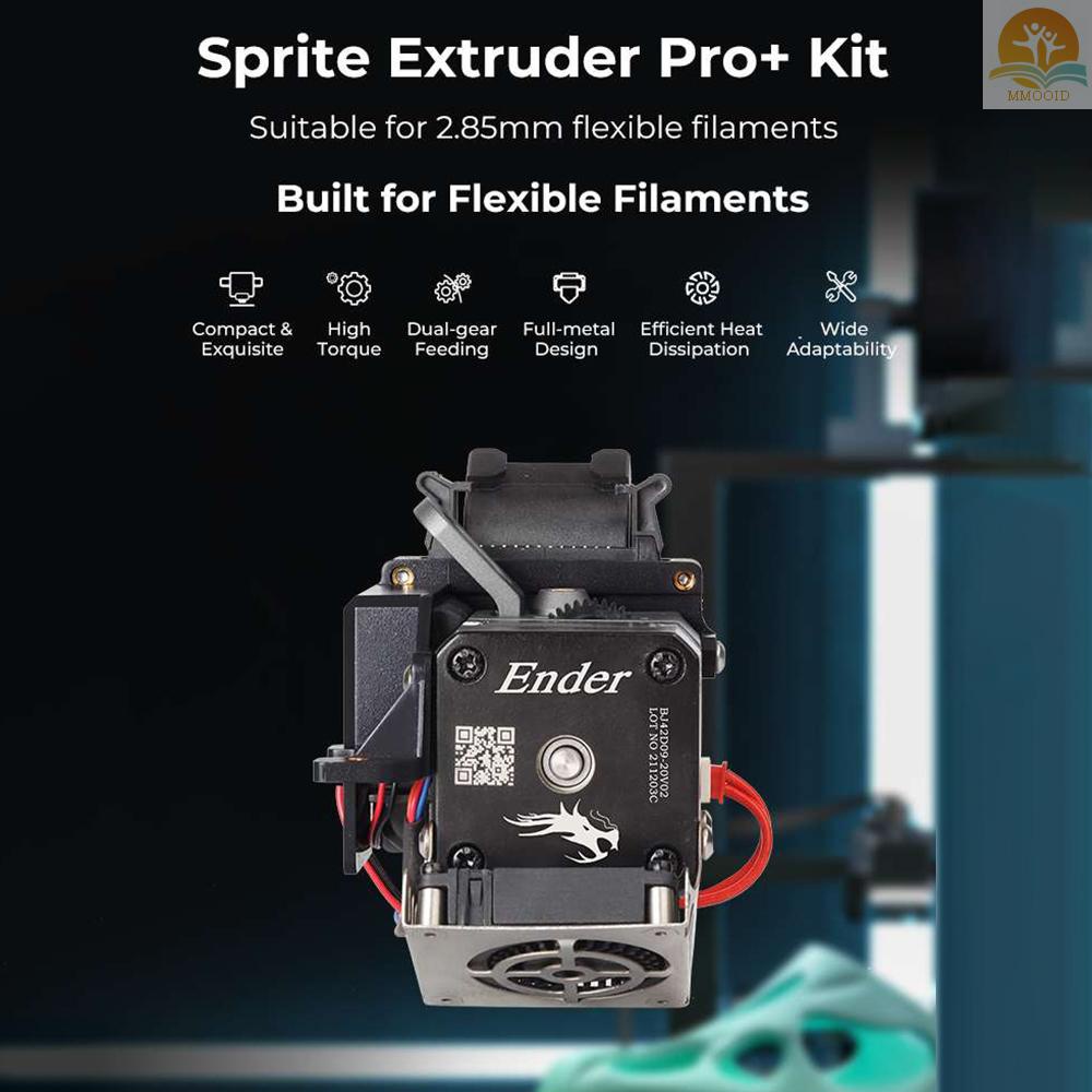 In Stock Creality Sprite Extruder Pro+ KIt Untuk Filamen Fleksibel 2.85mm TPU TPR Dan Cocok Untuk Seri Ender3 Ender3 S1 Seri/ CR Semua Body Metal Dual-gear Feeding and Ef