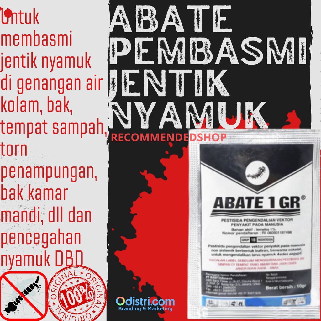 ABATE Pembasmi Jentik Nyamuk / Penghilang Jentik Nyamuk / Bubuk Ajaib Pembasmi Jentik Nyamuk ABATE 1gr