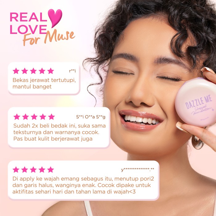 DAZZLE ME Muse Pressed Foundation | Long Lasting Blurring Matte - 6,g