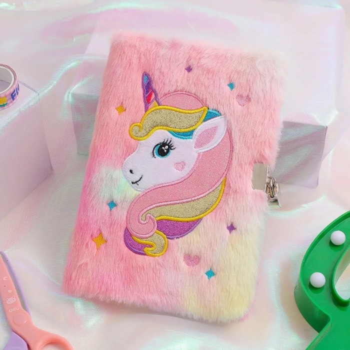 

✨BISA COD✨ -Buku Diary Unicorn Gembok Agenda Notebook Unicorn Lock kado ultah anak - Gembok Love Rnb