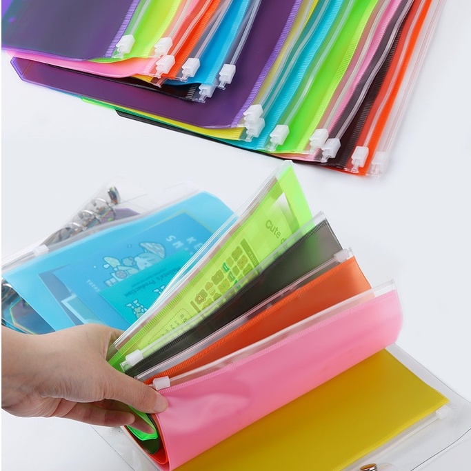 

[A5 A6 6 Holes] Zipper Binder Full Color / Tabungan Anggaran Tempat Menyimpan Uang Pensil