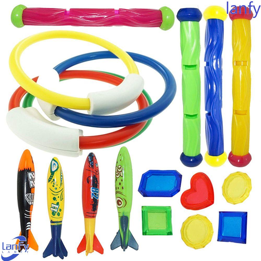 LANFY Mainan Menyelam Kolam Aksesoris Anak Olahraga Air Anak Hadiah Gurita Mainan Mandi Diving Game Toys