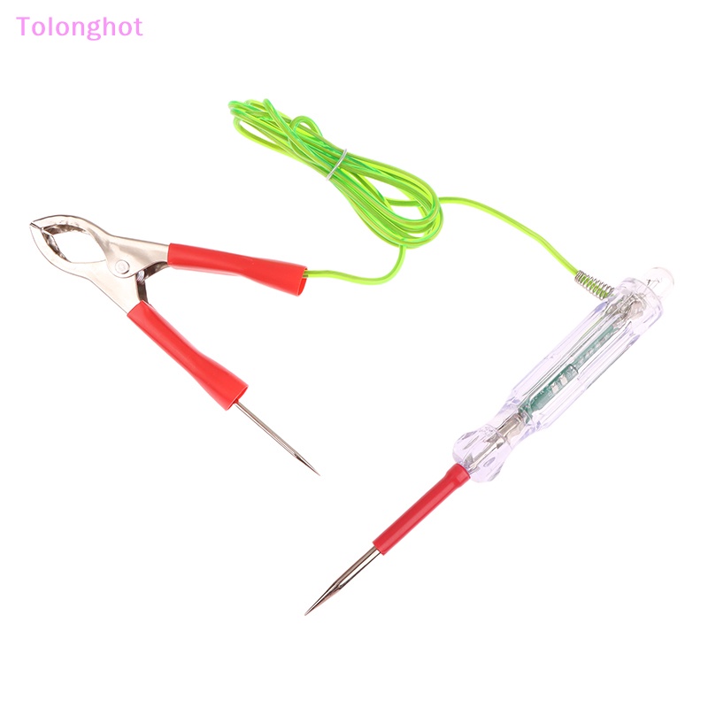 Tolonghot&gt; Lampu Tes 6-24V Inovatif Dan Praktis Dengan Probe Ganda 47inci Kawat Antibeku Klip Buaya Otomotif LED Circuit Tester well