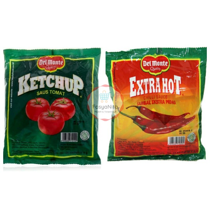 

Delmonte Saus Sambal Sachet Tomat & Extra Hot isi 24 pcs