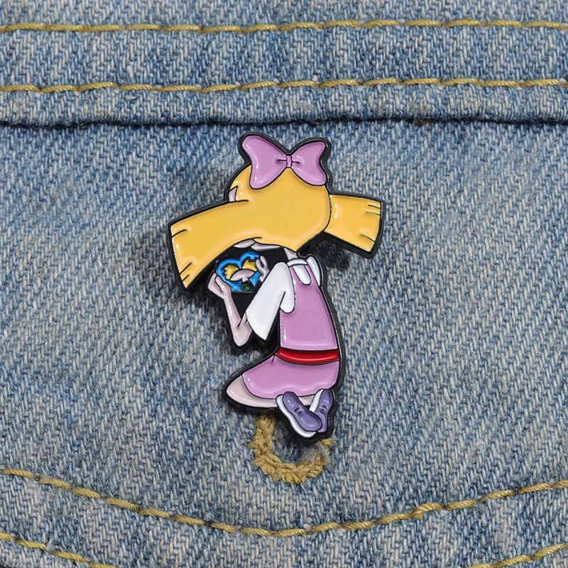 Hey Arnold Enamel Pin Klasik Kartun Film Pin Kerah Lencana Bros Perhiasan Hadiah Untuk Teman