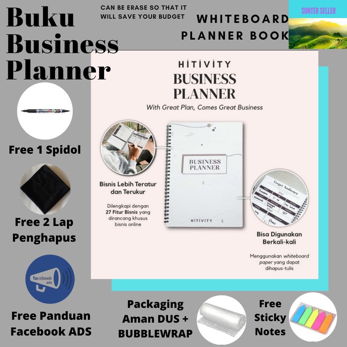 

✨BISA COD✨ -Buku Business Planner/bisnis planner/Whiteboard planer book for bisnis