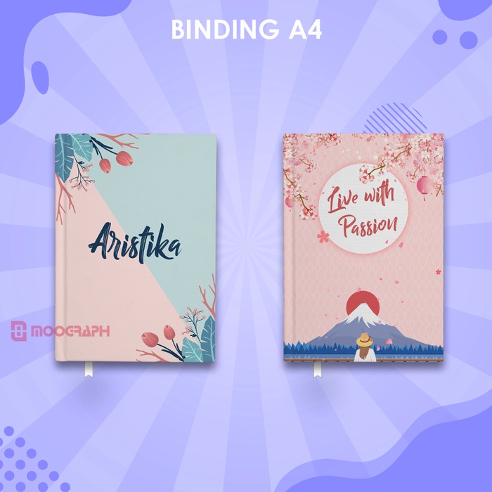 

✨BISA COD✨ -Notebook Custom A4 Binding - Agenda/Diary/Buku/Jurnal/Planner/Binder