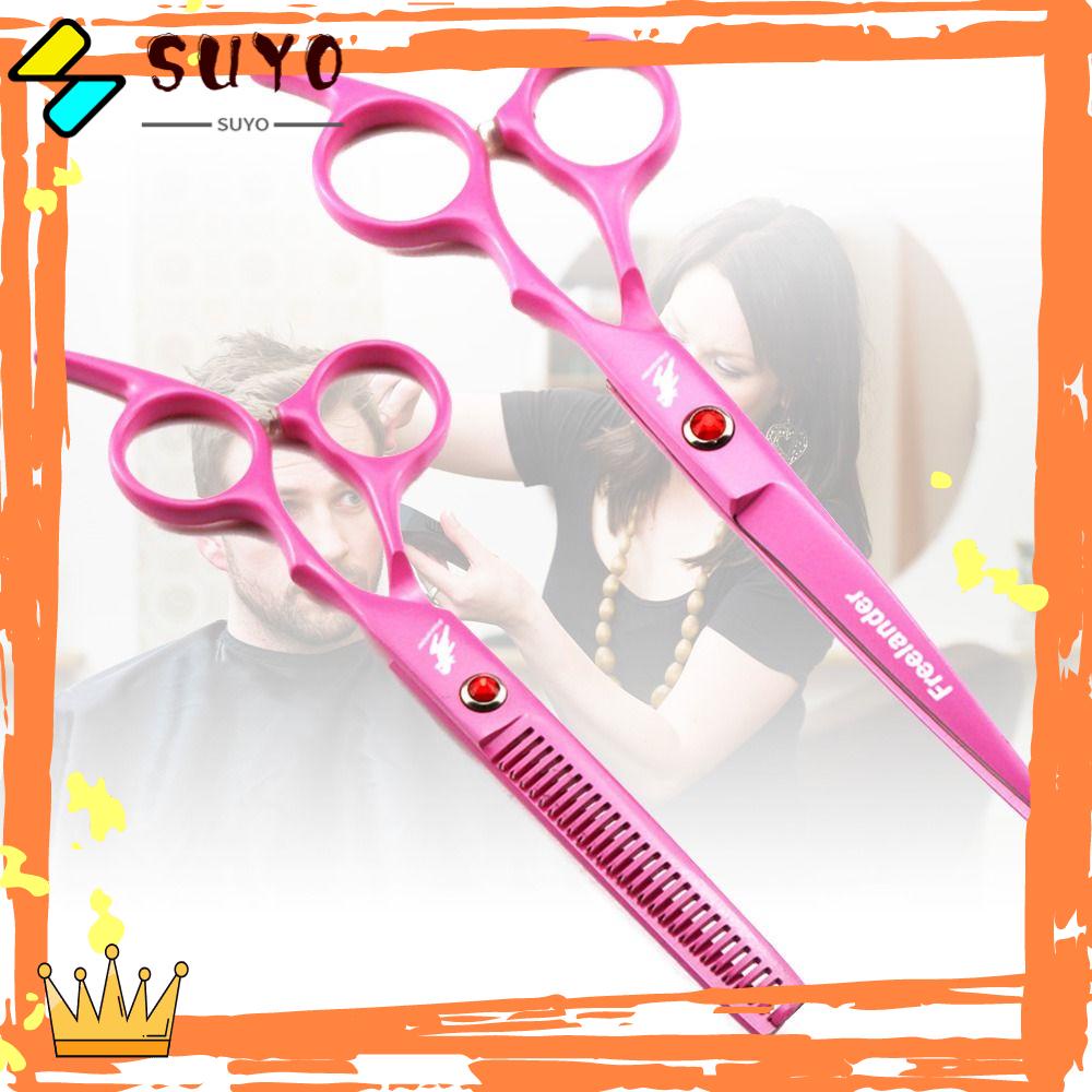 SUYO Gunting Pemotong Rambut High Quality Stainless Steel Hairdressing Shears Penipis