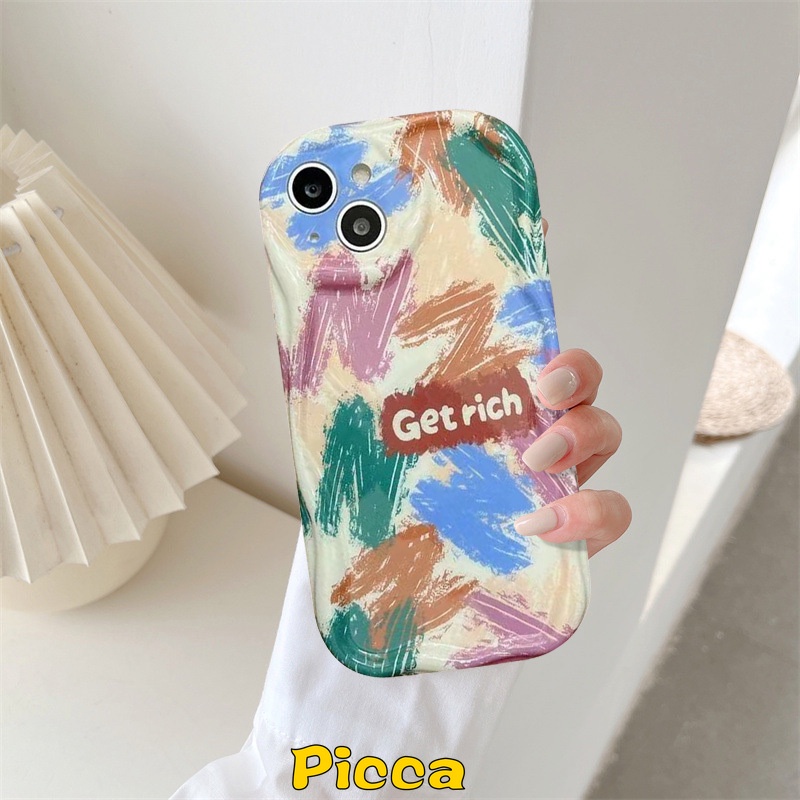 Graffiti Simple Huruf Inggris Case Untuk Infinix Hot20 30 9 10 11 12 Play Hot 30i 10Lite 8 9 Note 12 G96 12 4G Smart 6 7 56plus 3D Wavy Curved Edge Soft Couples Cover