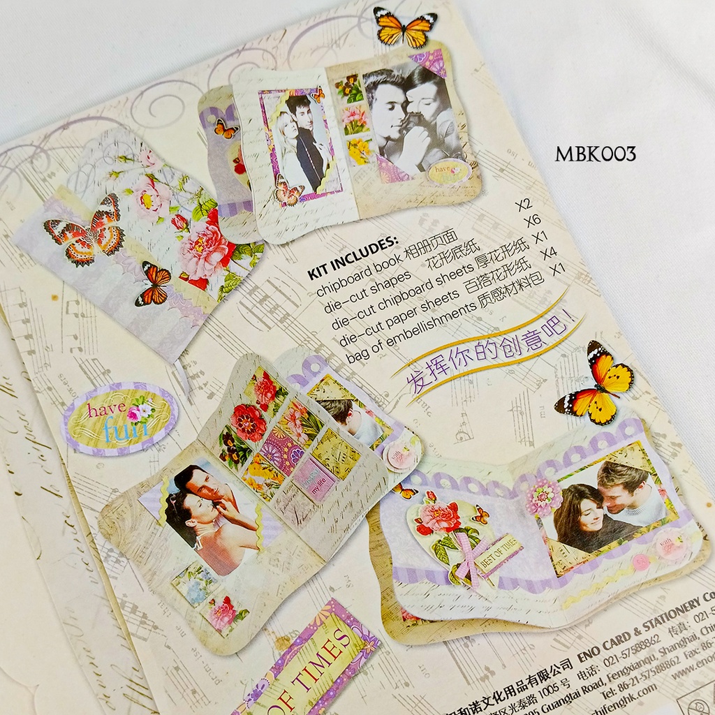 Journaling Paper Scrapbook Kit Kerajinan MBK005