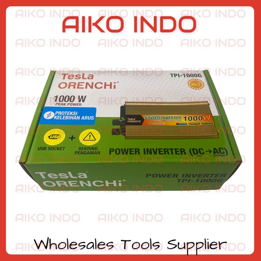 TESLA Power Inverter 1000 Watt DC 12 Volt to AC 220 Volt