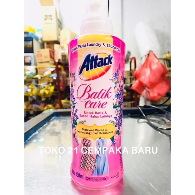 Attack Batik Care Deterjen Cair Botol 500ml | Liquid Baju Batik 500 ml