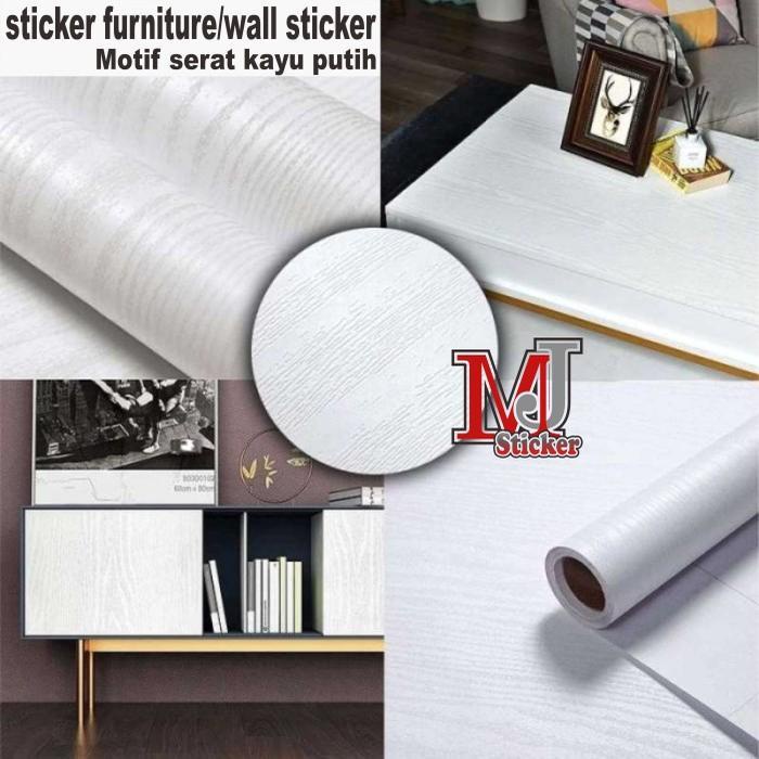 stiker putih serat kayu dindin/lemari/meja sticker HPL kitchen sheet
