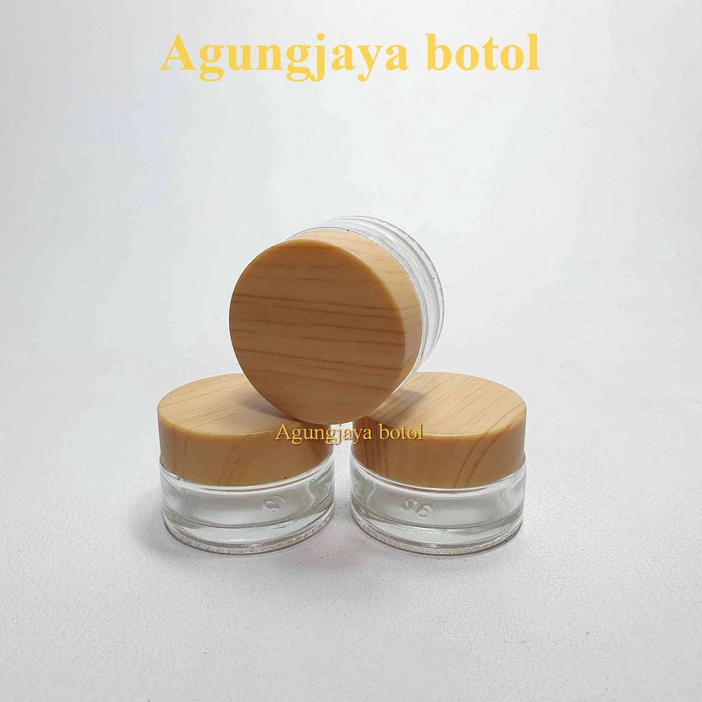 Pot Kaca 20 Gram Bulat Clear Original / Pot Cream Kaca / Pot Skincare / Pot Krim / Pot Kaca Promo / 