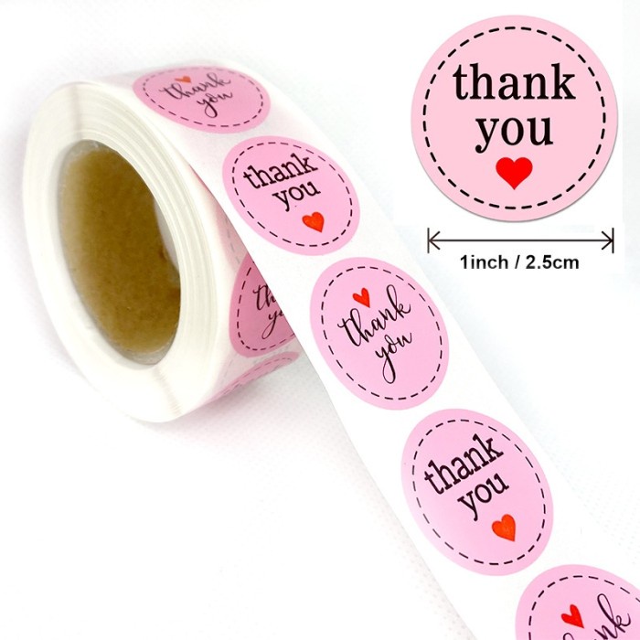 

Tape Isolasi Stiker Motif Lingkaran "Thank You" (500 Stiker)