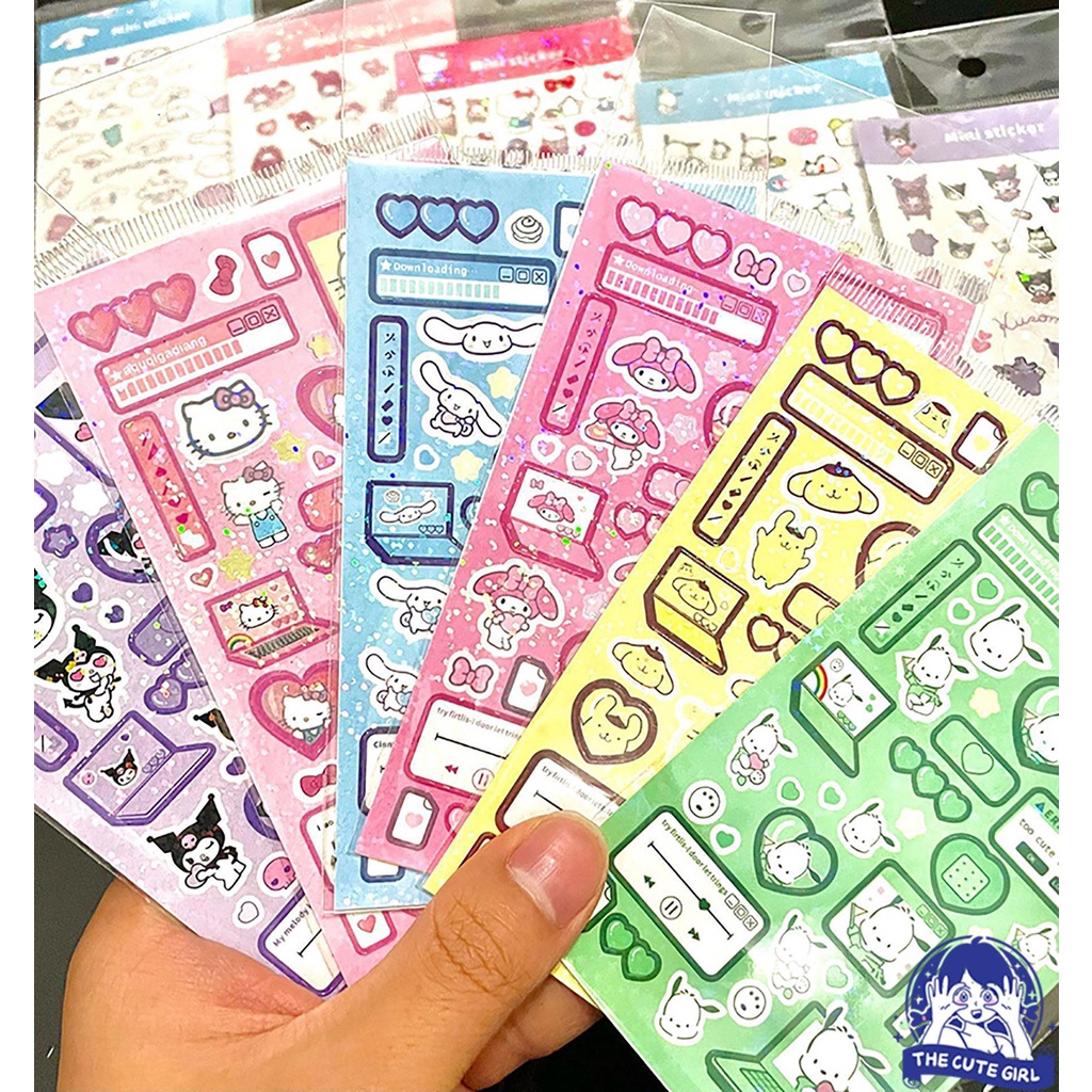 

Sanrio Laser Sticker /Sticker Aesthetic Design DIY/Sticker Anti Air Botol Hp Laptop Lucu / Buku Diary Sticker Motif - Stazionario