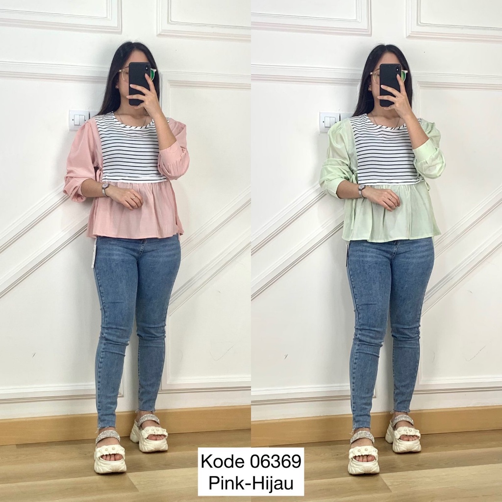 Atasan Wanita Lengan Balon I Atasan Lengan Balon Import I Baju Atasan Lengan Balon I Blus Lengan Bal