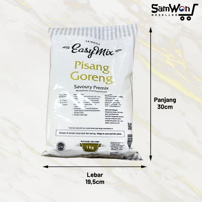 

Sriboga Easymix Pisang Goreng 1kg - Tepung Pisang Crispy