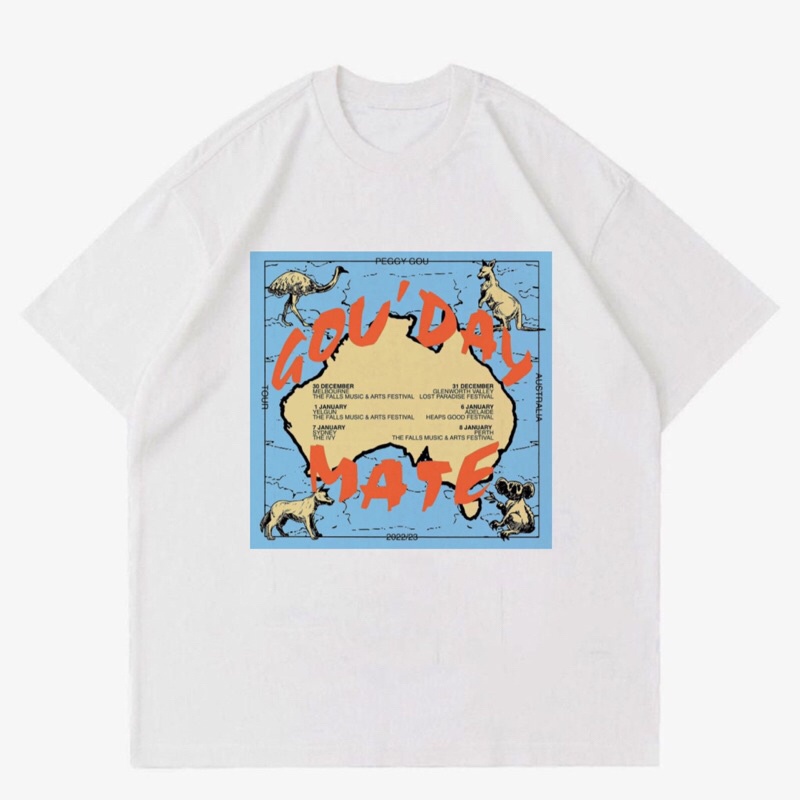 KAOS BAJU PEGGY GOU - GOU ‘DAY MATE | T-SHIRT MUSIC PEGGY GOU DAY MATE VINTAGE | BAJU MUSIK PEGGY GO
