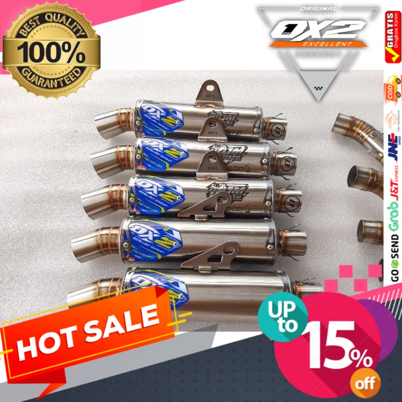 SILINCER ONLY / HEADER ONLY all matic ORIGINAL OX2 RACING inlet 38/41/45/50mm