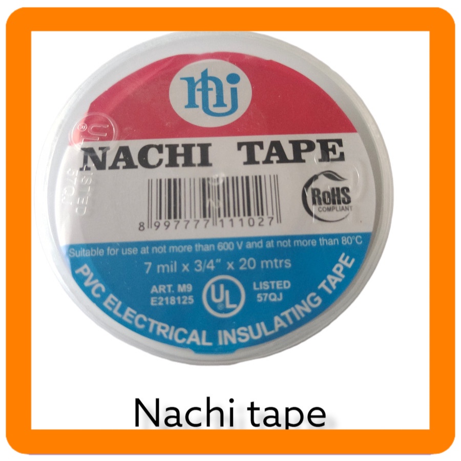 

Solasi pengaman listrik nachi tape hitam 20 meter Best Seller