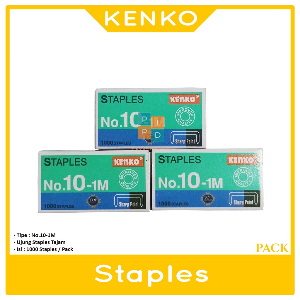 

KENKO - Refill Staples No.10-1M Isi Staples - Pack