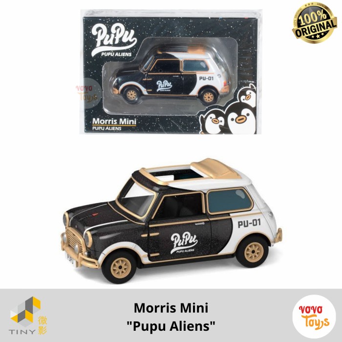 Tiny Diecast Morris Mini Pupu Aliens Mini Cooper