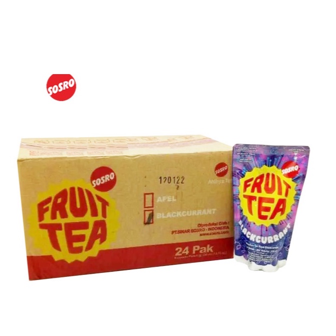 

Sosro Fruit Tea Blackcurrant 1 Dus isi Pouch 200 ml x 24 pcs ORIGINAL