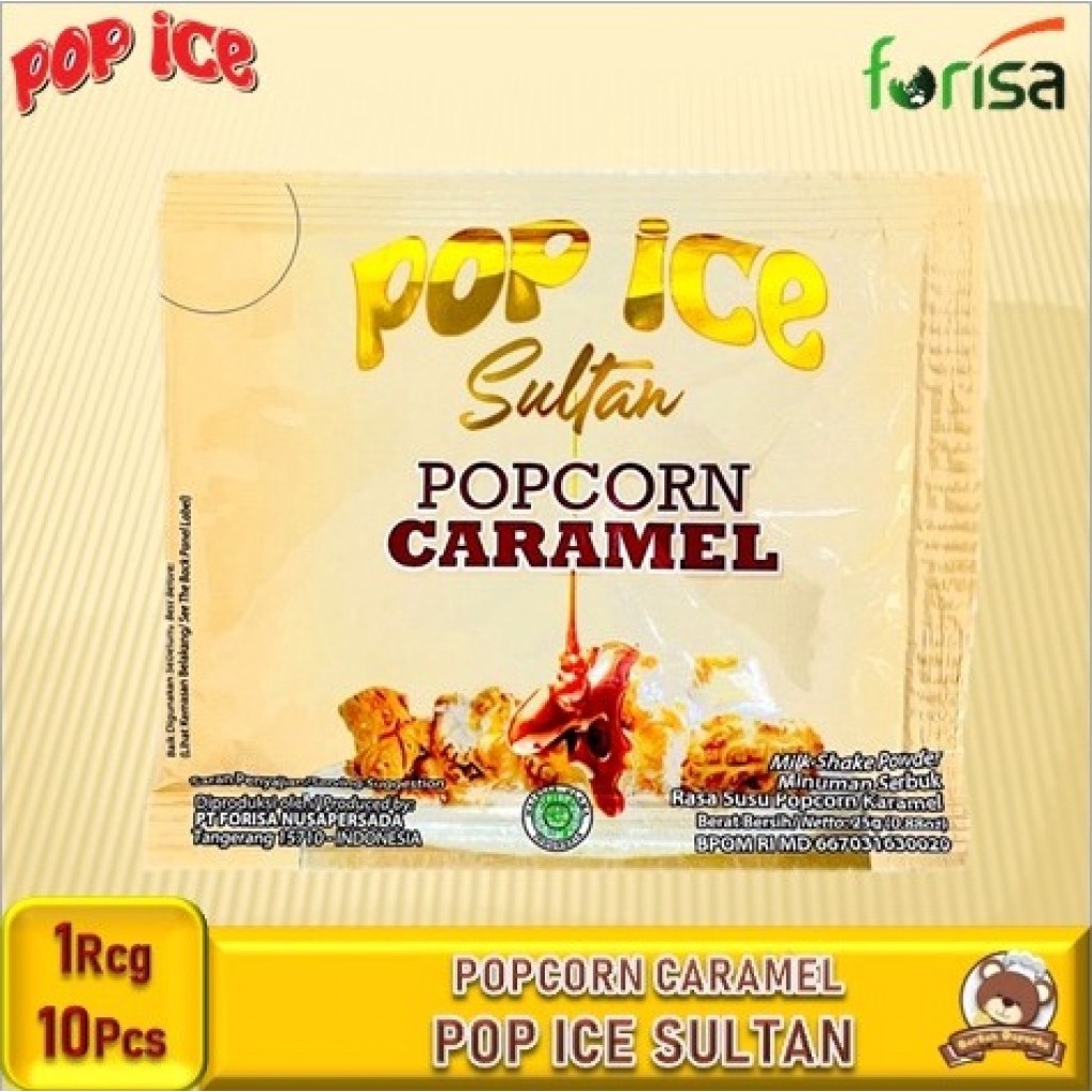 

Pop Ice Sultan Popcorn Caramel Minuman Ice Blender 25g - 1 Renceng 10pcs